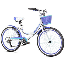 Load image into Gallery viewer, Kent 24" Bayside Multi-Speed Girls Bike, White/Purple