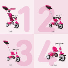 Load image into Gallery viewer, smarTrike Sky, 4-in-1 Tricycle for Toddlers 15-36 Months - Pink