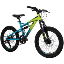 Load image into Gallery viewer, Huffy 20-inch Oxide Boys Mountain Bike for Kids , Lime / Blue