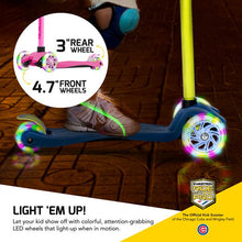 Load image into Gallery viewer, Swagtron K5 3-Wheel Kids Scooter with Light-Up Wheels Height-Adjustable for Boys or Girls Ages 3