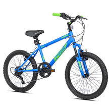 Load image into Gallery viewer, BCA 20" Crossfire 6-Speed Boys Mountain Bike, Blue/Green