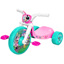 Load image into Gallery viewer, Disney Jr Minnie Mouse 10 Inch Fly Wheels Junior Trike in Pink and Green with Sounds
