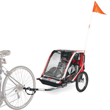 Load image into Gallery viewer, Allen Sports Deluxe Steel 2-Child Bicycle Trailer, T2 Red