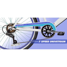 Load image into Gallery viewer, Kent 24" Bayside Multi-Speed Girls Bike, White/Purple