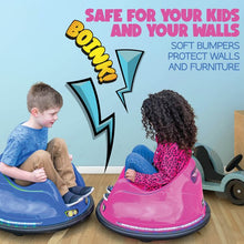 Load image into Gallery viewer, Flybar 6 Volt Battery Powered Bumper Car Pink with LED Lights Battery and Charger Included