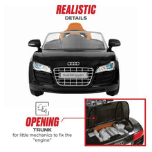 Load image into Gallery viewer, Rollplay Audi R8 Spyder 6 Volt Battery-Powered Ride-On Vehicle, Black