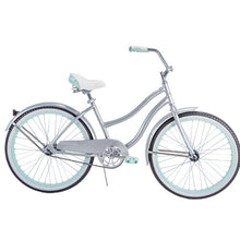 Load image into Gallery viewer, Huffy 24" Cranbrook Girls Cruiser Bike with Perfect Fit Frame, Silver