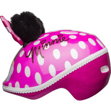 Load image into Gallery viewer, Bell Disney Minnie Mouse Pom Pom Ears Bike Helmet, Punch Pink, Toddler 3 (48-52cm)