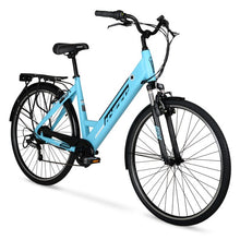 Load image into Gallery viewer, Hyper E-Ride Electric Bike, 36 Volt Battery, 700C Wheels, Blue