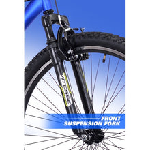 Load image into Gallery viewer, Kent 29" Flexor Mens Dual Suspension Mountain Bike, Blue and Red