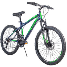 Load image into Gallery viewer, Huffy 24" Nighthawk Boys Mountain Bike, Blue/Green
