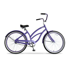 Load image into Gallery viewer, Hyper Bicycles 26 In Womens Beach Cruiser Purple