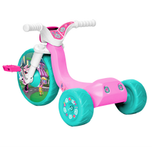 Load image into Gallery viewer, Disney Jr Minnie Mouse 10 Inch Fly Wheels Junior Trike in Pink and Green with Sounds