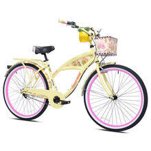 Load image into Gallery viewer, Kent 26" Margaritaville Womens 3-Speed Cruiser Bike, Yellow