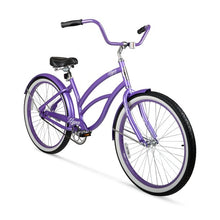Load image into Gallery viewer, Hyper Bicycles 26 In Womens Beach Cruiser Purple