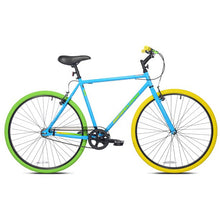 Load image into Gallery viewer, Kent 700C Mens Ridgeland Hybrid Bike, Blue/Green