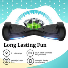 Load image into Gallery viewer, Fluxx FX3 Hoverboard - Self Balancing Scooter 65&quot; w/ LED Lights - UL2272 Certified - 252V 26Ah Big Capacity Lithium-Ion Battery up to 31miles, Dual 200W Motor up to 62Mph - Black
