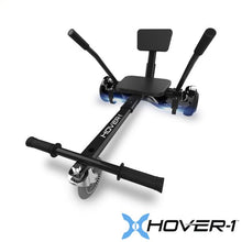 Load image into Gallery viewer, Hover-1 All-Star Hoverboard  Go-Kart Attachment Combo, Black with LED Multi-Color Wheel Board Lights, 65&quot; Board Tires, Hand-Operated Real-Wheel Drive, Adjustable Seat and Frame, up to 220lbs, 7 mph

