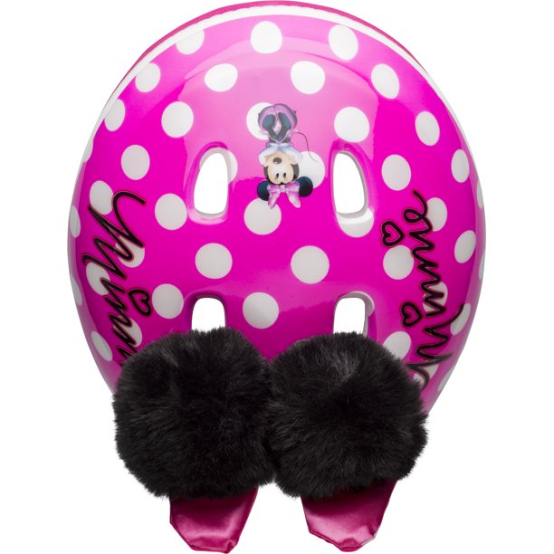 bell disney minnie mouse bike helmets for child and toddler Bell Disney Minnie Mouse Pom Pom Ears Bike Helmet, Punch Pink, Toddler – BicycleYAAD