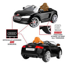 Load image into Gallery viewer, Rollplay Audi R8 Spyder 6 Volt Battery-Powered Ride-On Vehicle, Black
