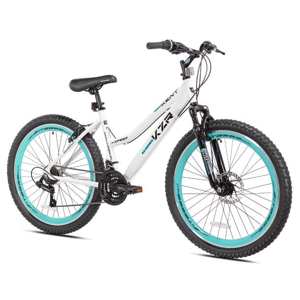 Kent Bicycles 26 In KZR Mountain Womens Bike, White/Teal