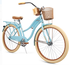 Load image into Gallery viewer, Huffy, Nel Lusso Classic Cruiser Bike with Perfect Fit Frame, Women&#39;s, Blue, 26&quot;
